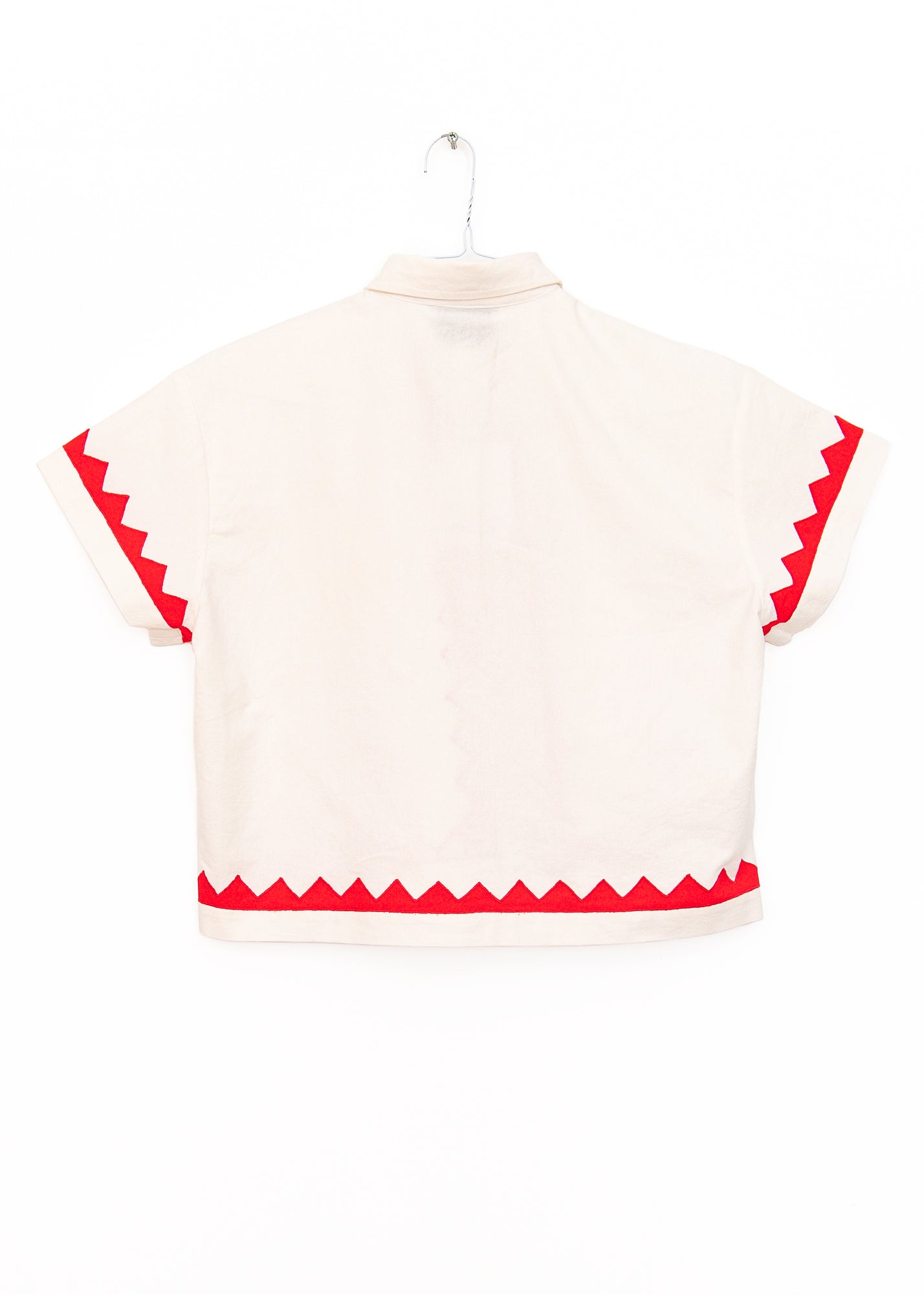 Corso Buttondown in Ivory & Poppy, from Nikki Chasin