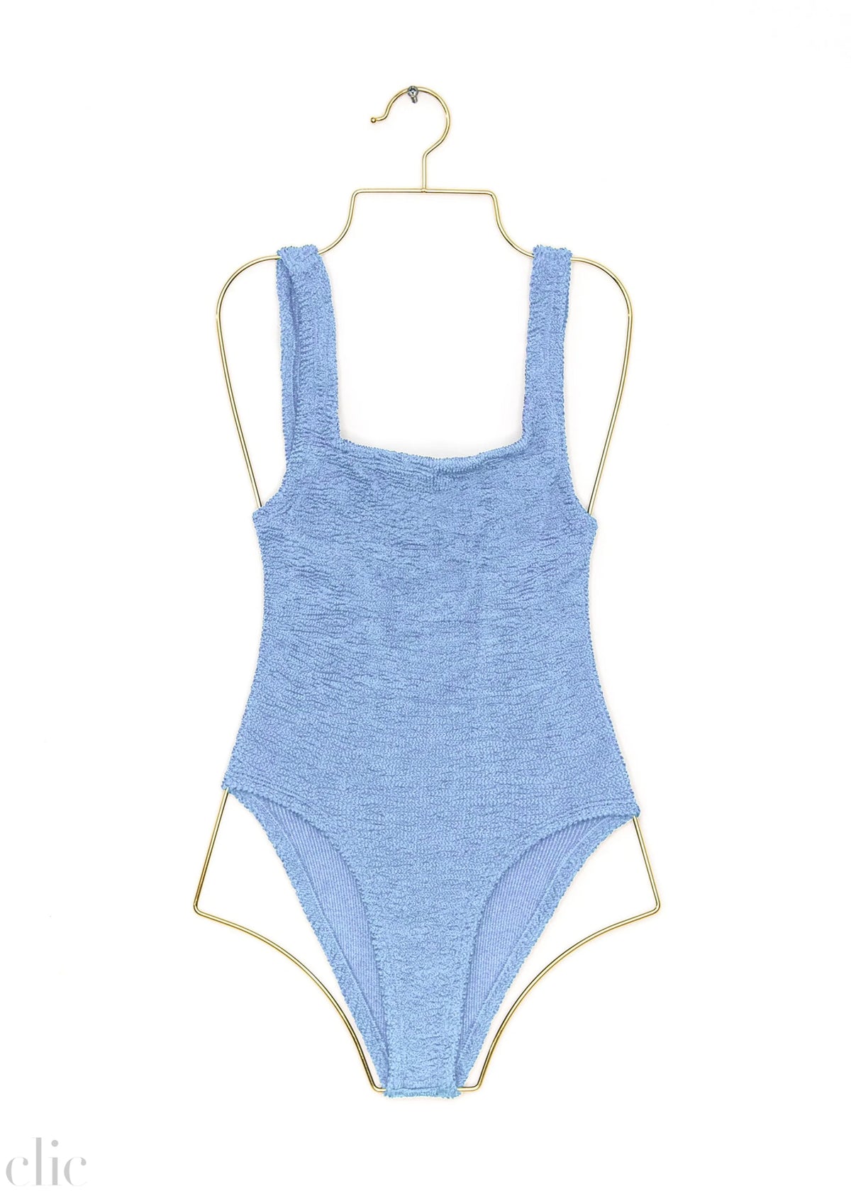 Coverage Square Neck Swimsuit in Cornflower, from Hunza G