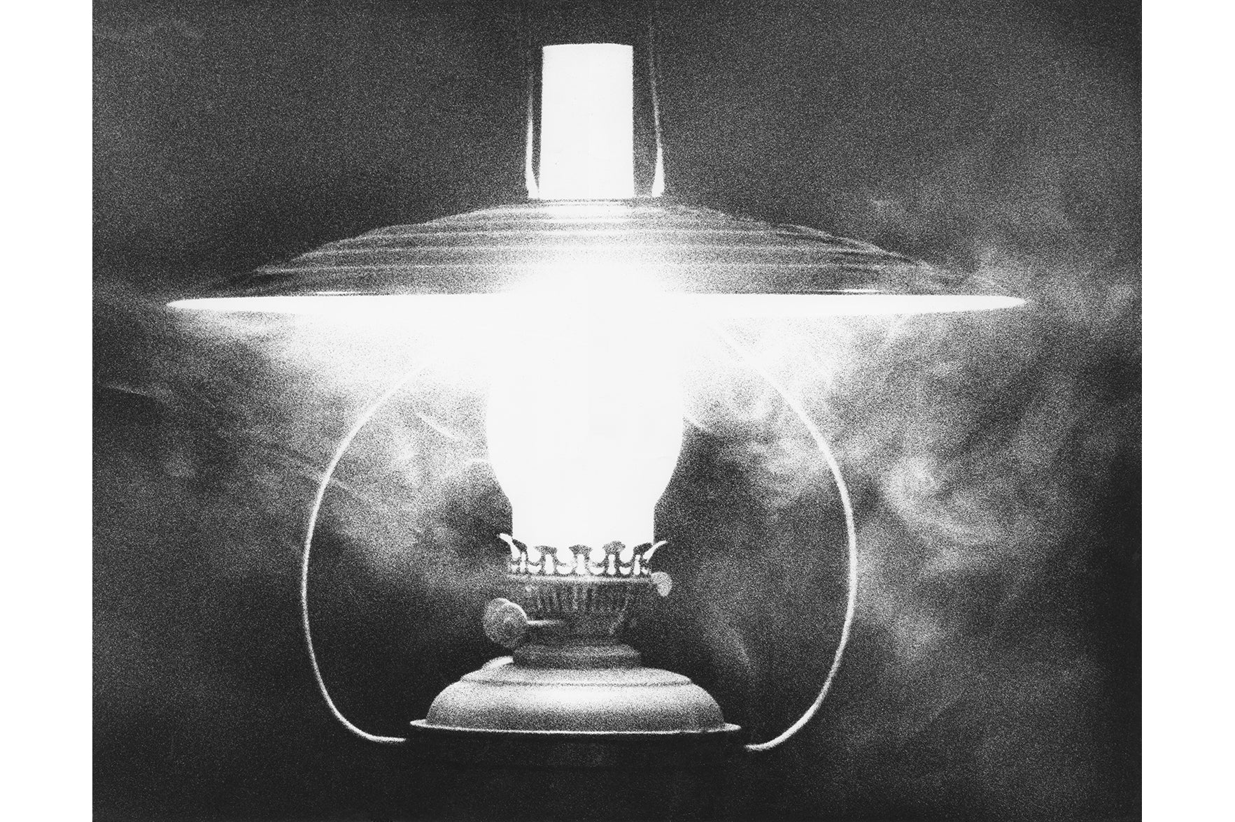 Cowboy Kate - Lamp with swirling smoke by Sam Haskins