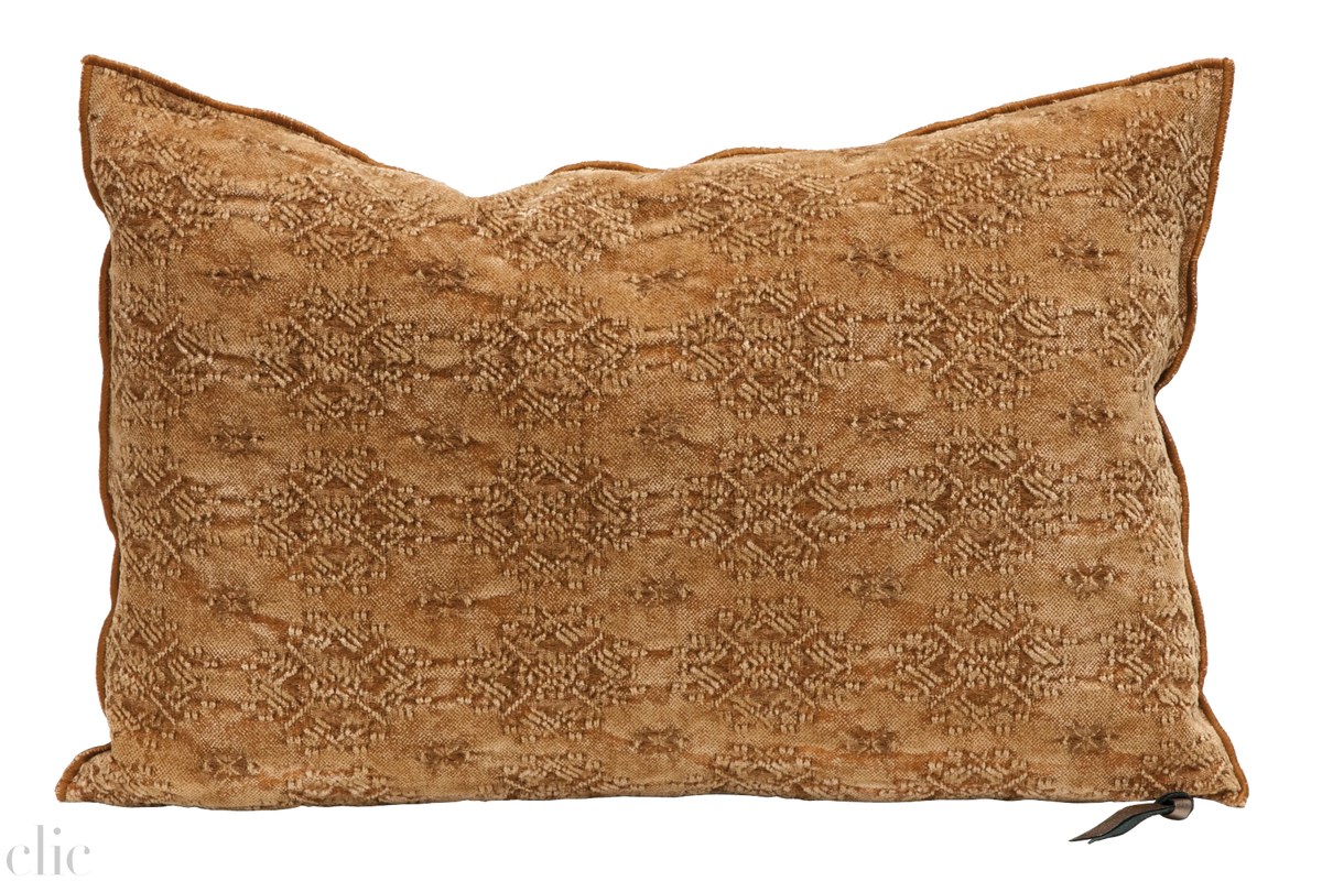 Kilim Jacquard Terracotta Pillow 16x24, from Maison De Vacances