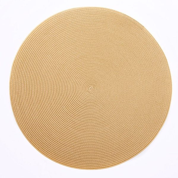 Round Placemat in Cream & Toast, from Deborah Rhodes