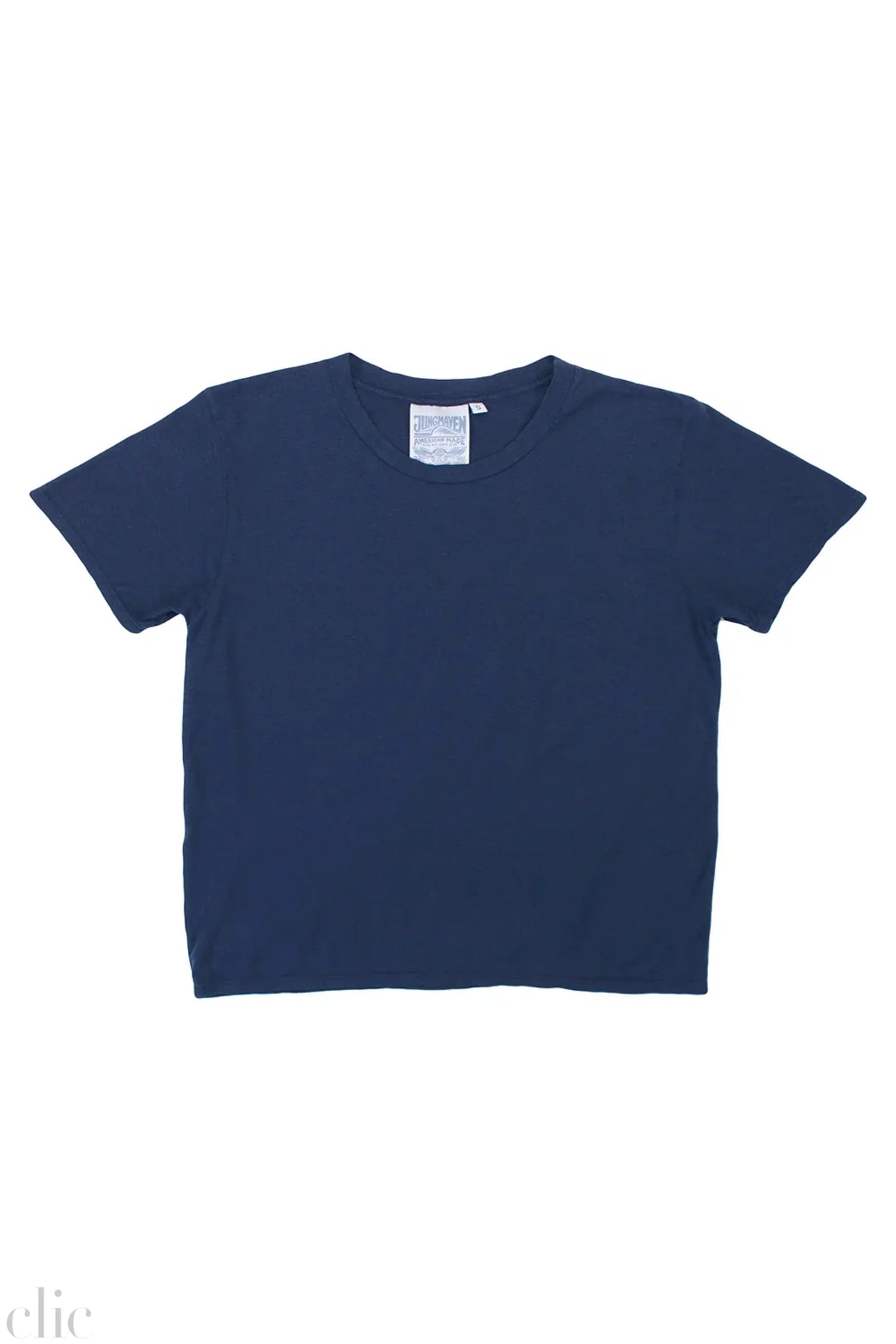 Cropped Ojai Tee in Navy, from Jungmaven