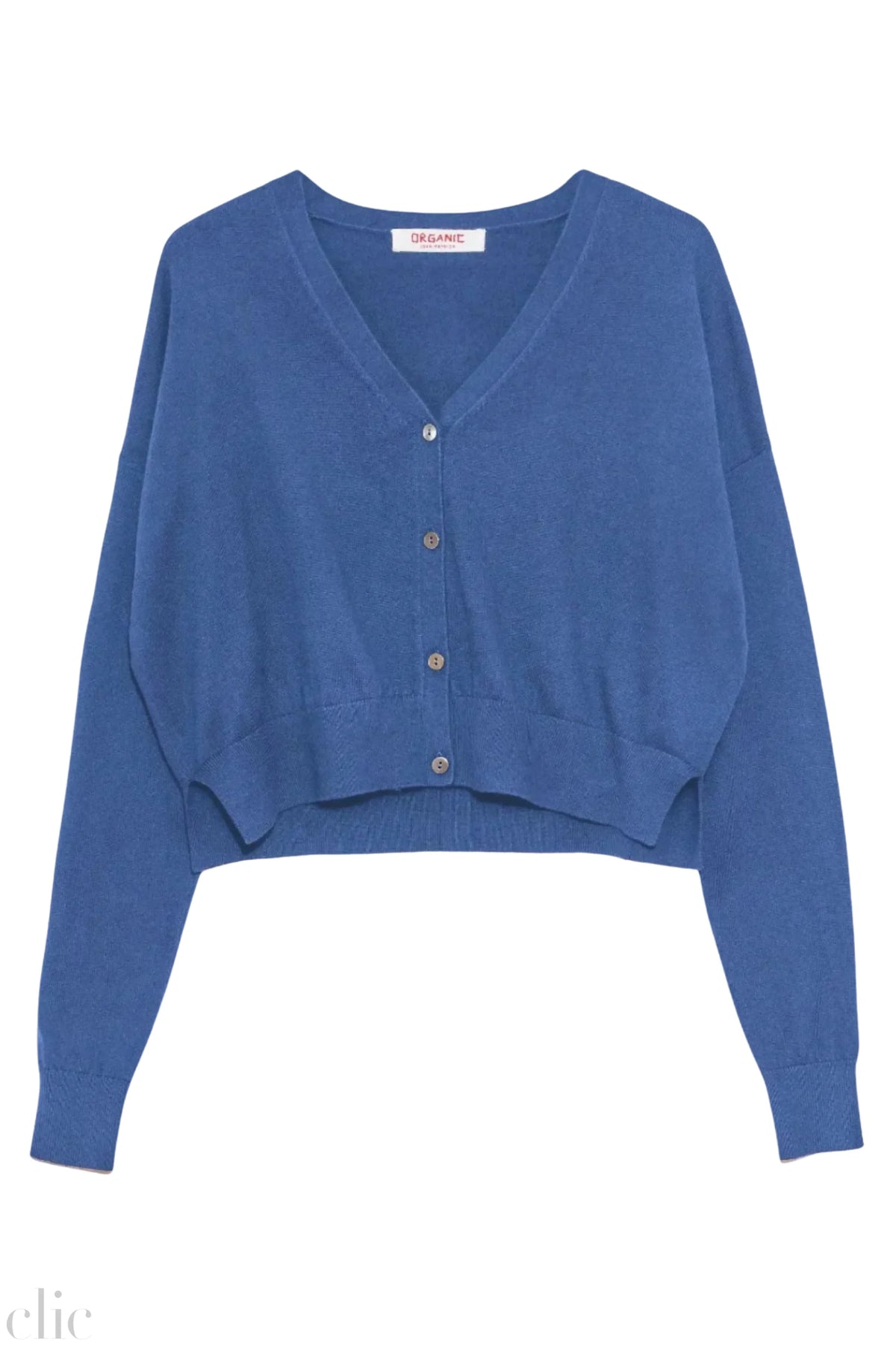 Cropped Cardigan in Denim, from Organic by John Patrick