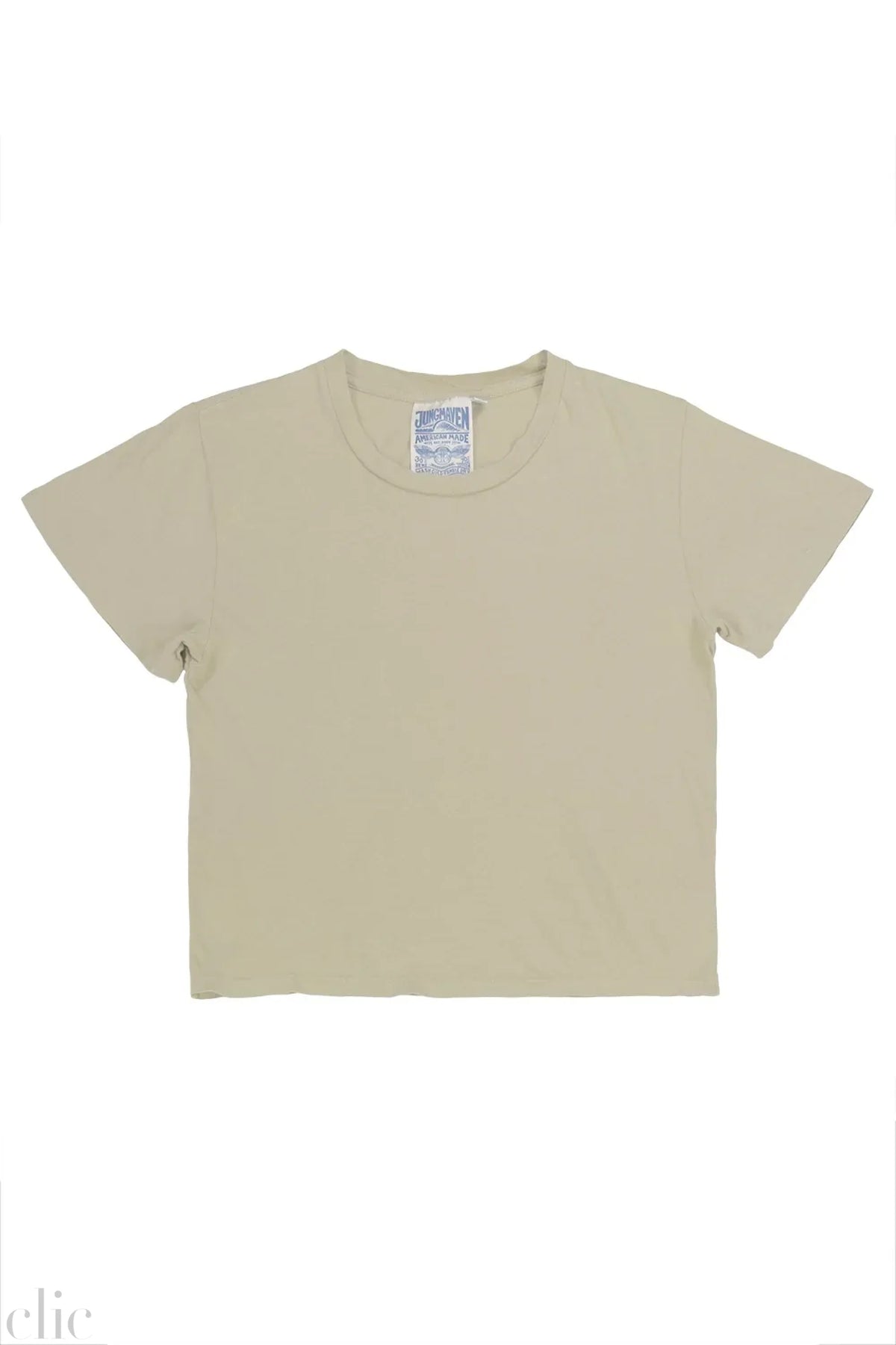 Cropped Ojai Tee in Desert Khaki, from Jungmaven