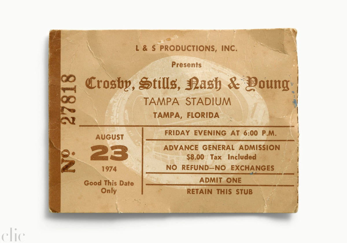 Crosby, Stills, Nash & Young, Tampa Stadium, Tampa, FLA 1974 by Blaise Hayward