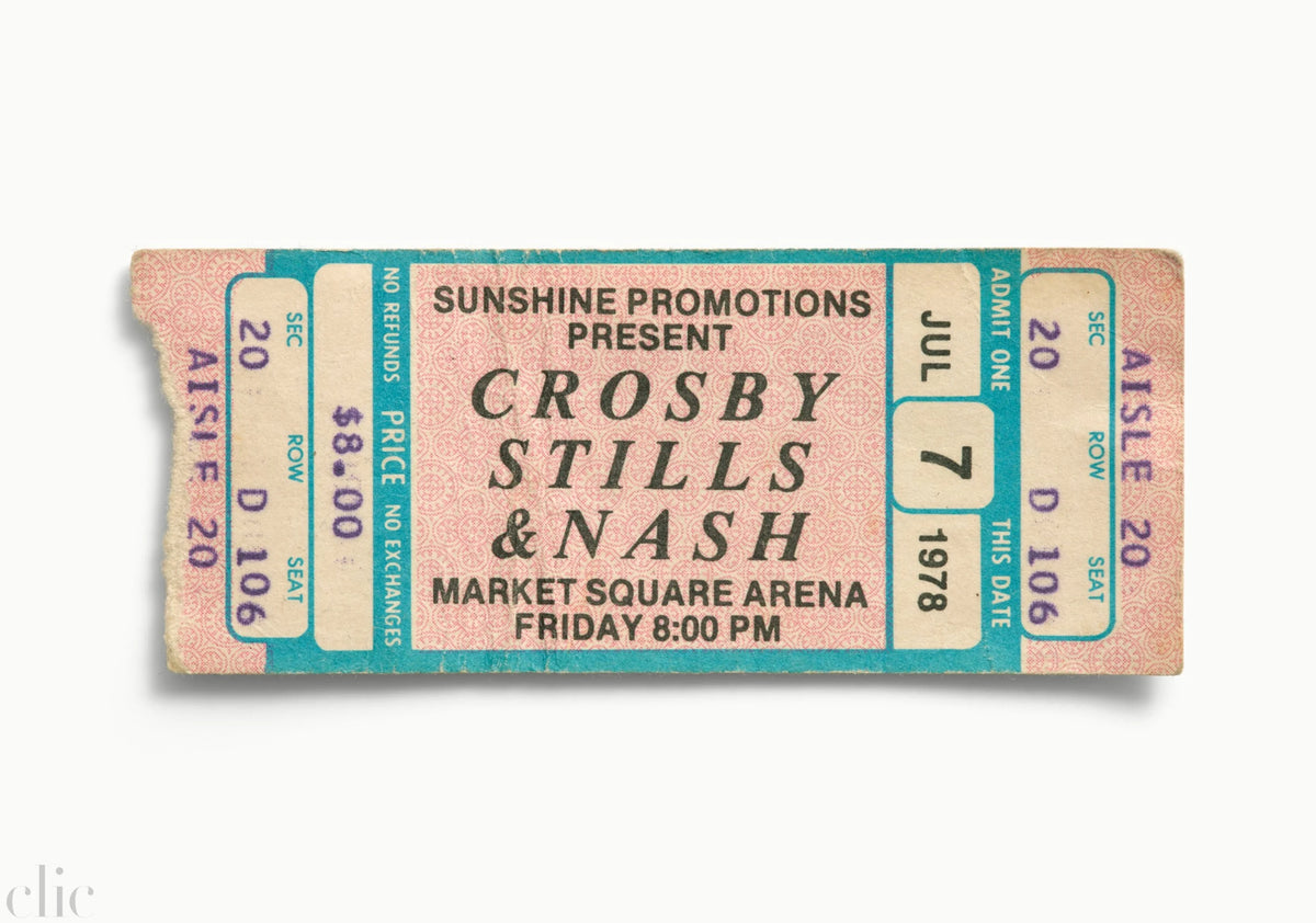 Crosby Stills & Nash, Market Square Arena, Indianapolis, IN 1978
