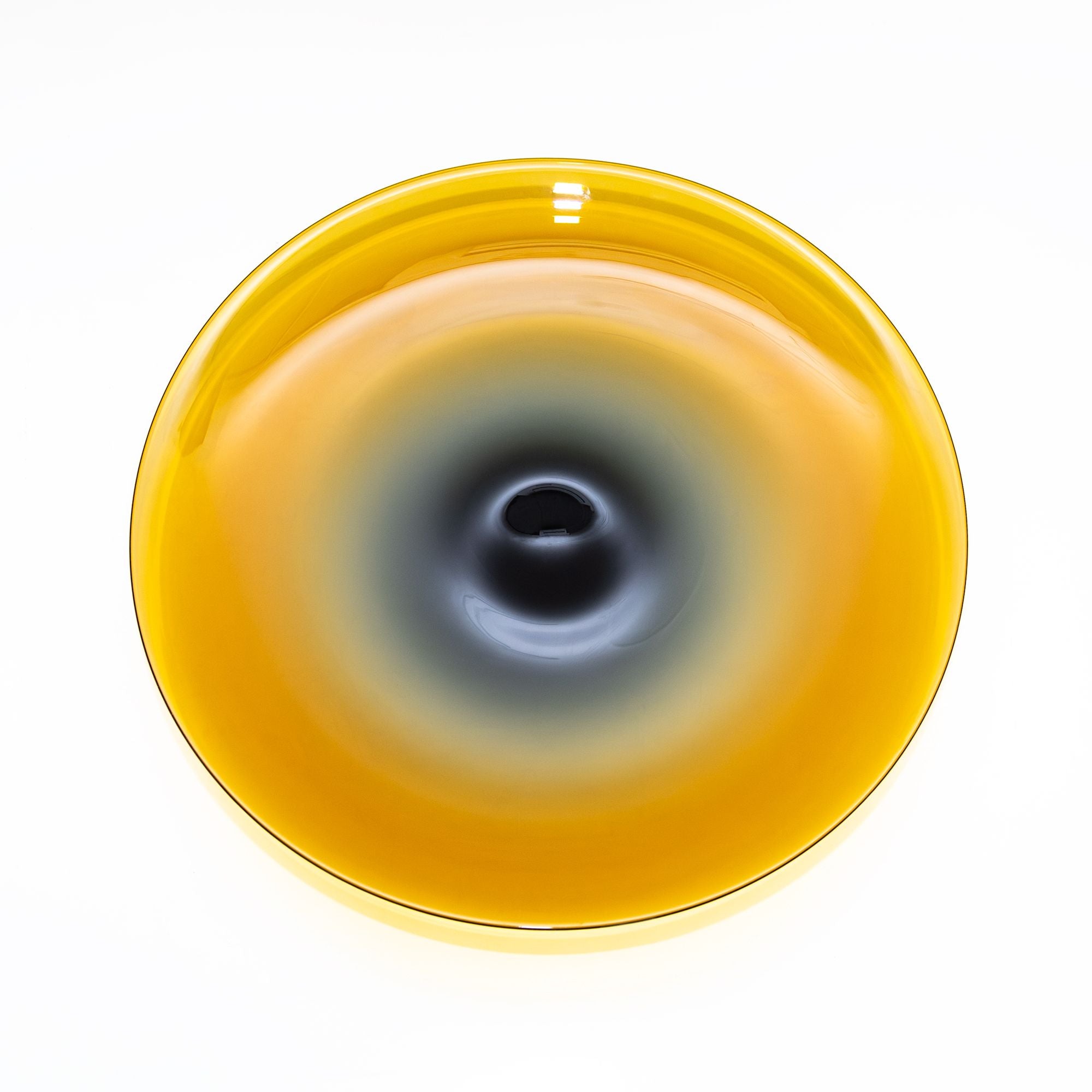 Double Ombre Footed Platter in Amber & Smoke, from Nate Cotterman