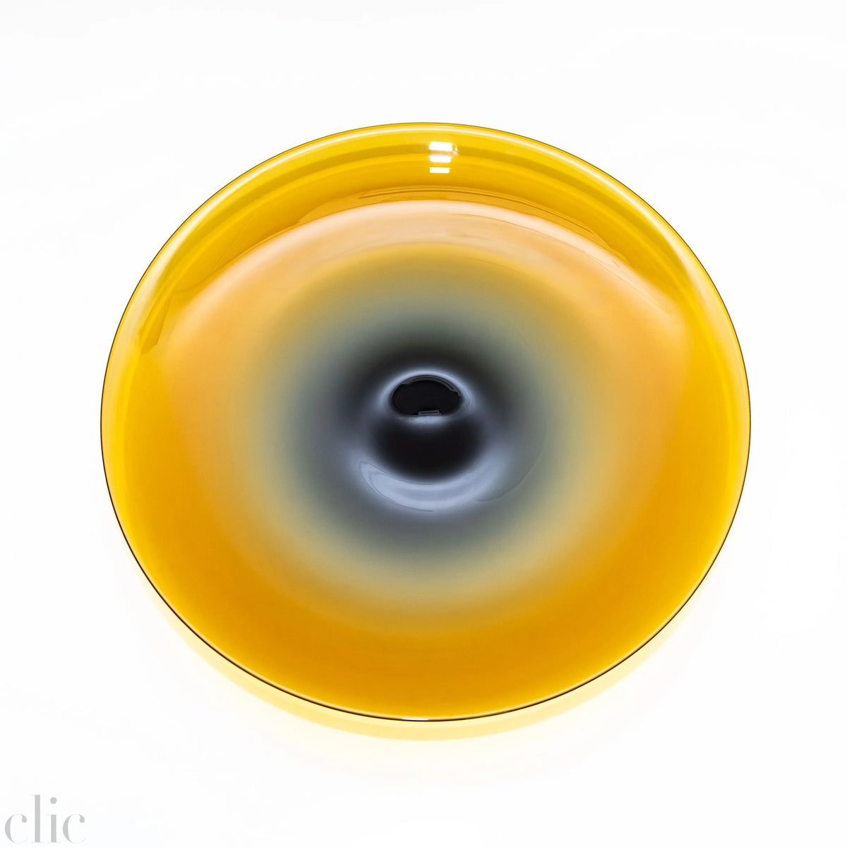 Double Ombre Footed Platter in Amber & Smoke, from Nate Cotterman