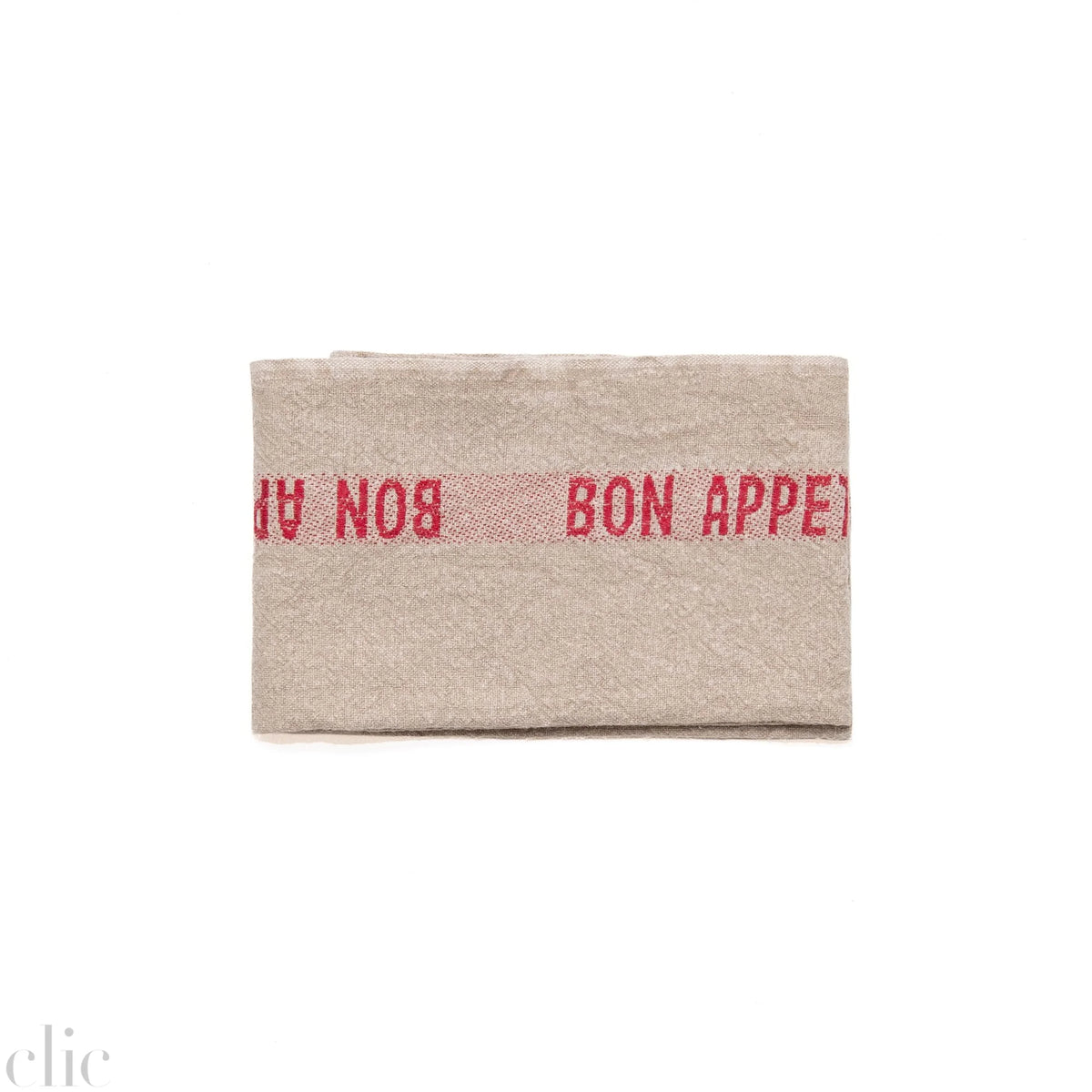 Bon Appetit Tea Towel in Linen Red, from Charvet Editions