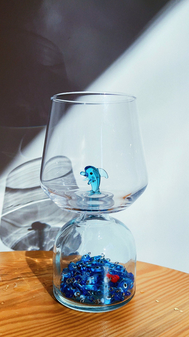 Dolphin Drinking Glass, from Minizoo