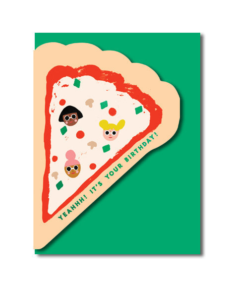 Pizza Birthday Card, from Carolyn Suzuki Goods