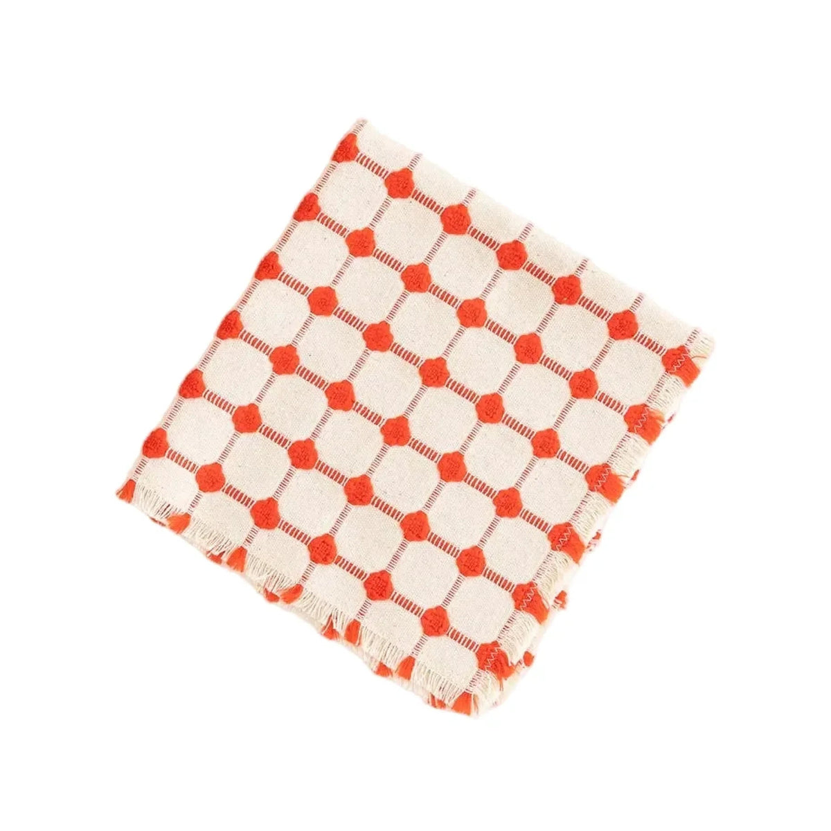 Set of 4 Wicker Napkins in Clementine