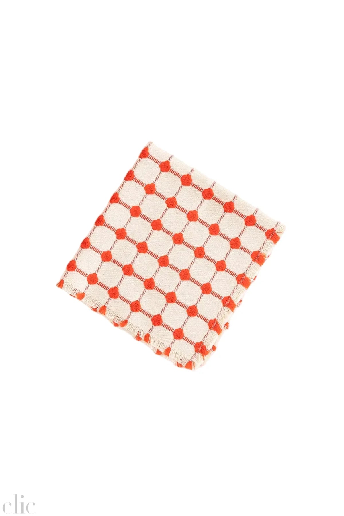 Set of 4 Wicker Napkins in Clementine