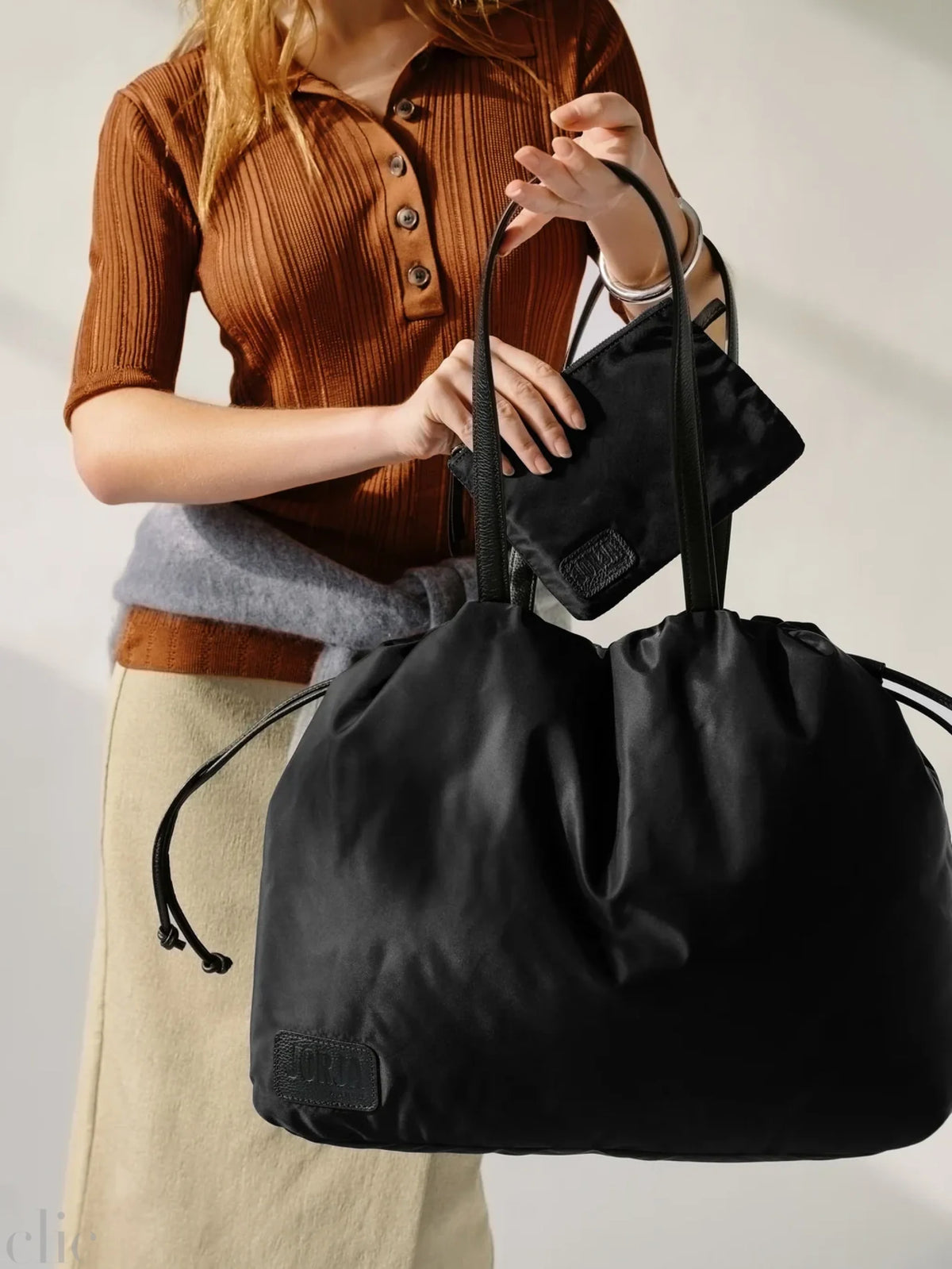 Puffy Tote in Black, from Jorja