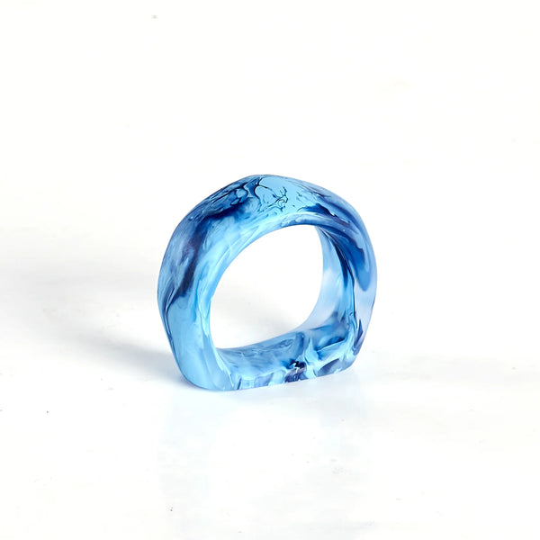 Set of 6 Napkin Rings in Denim, from Nashi Home