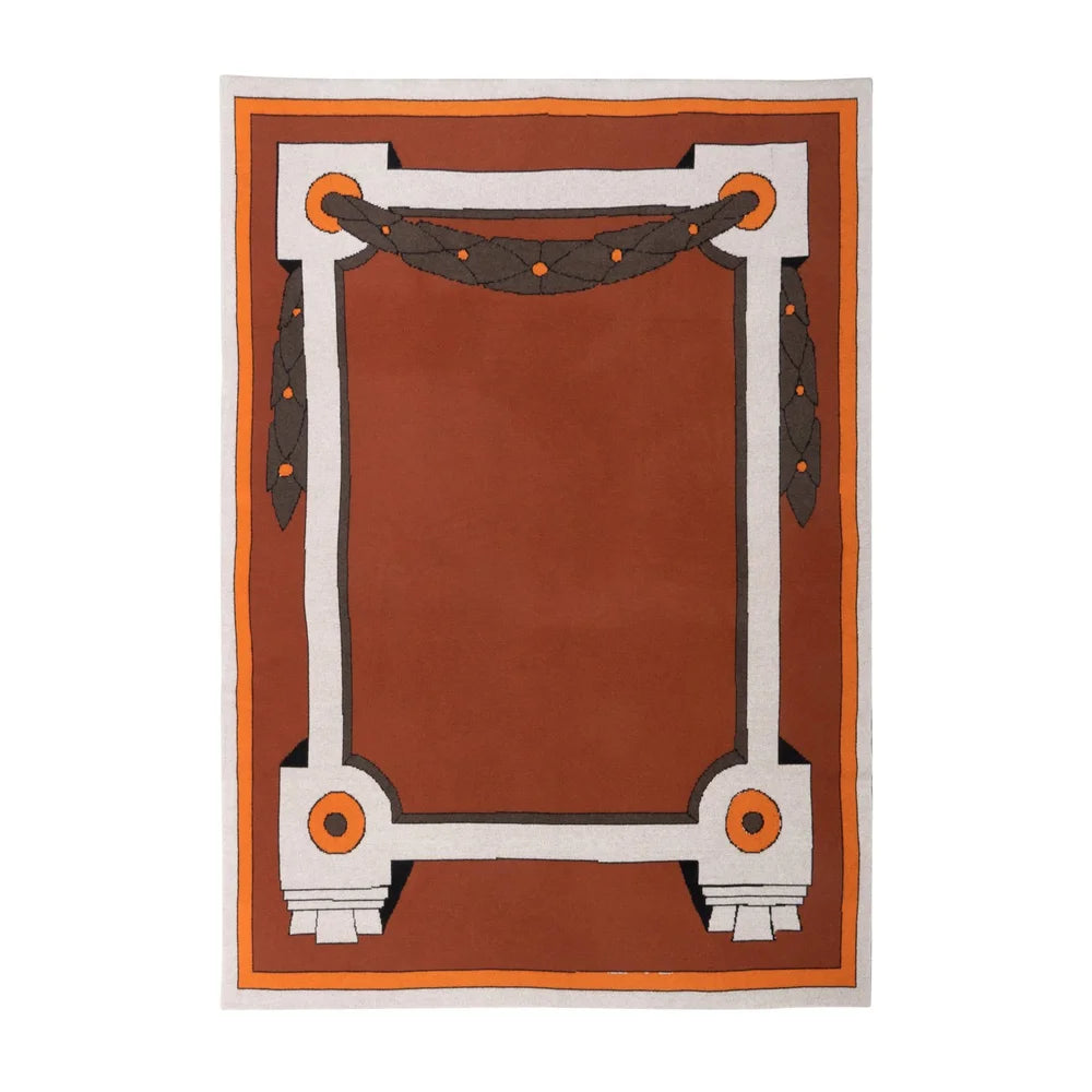 Laurels Cashmere Throw in Burnt Orange, from Saved New York