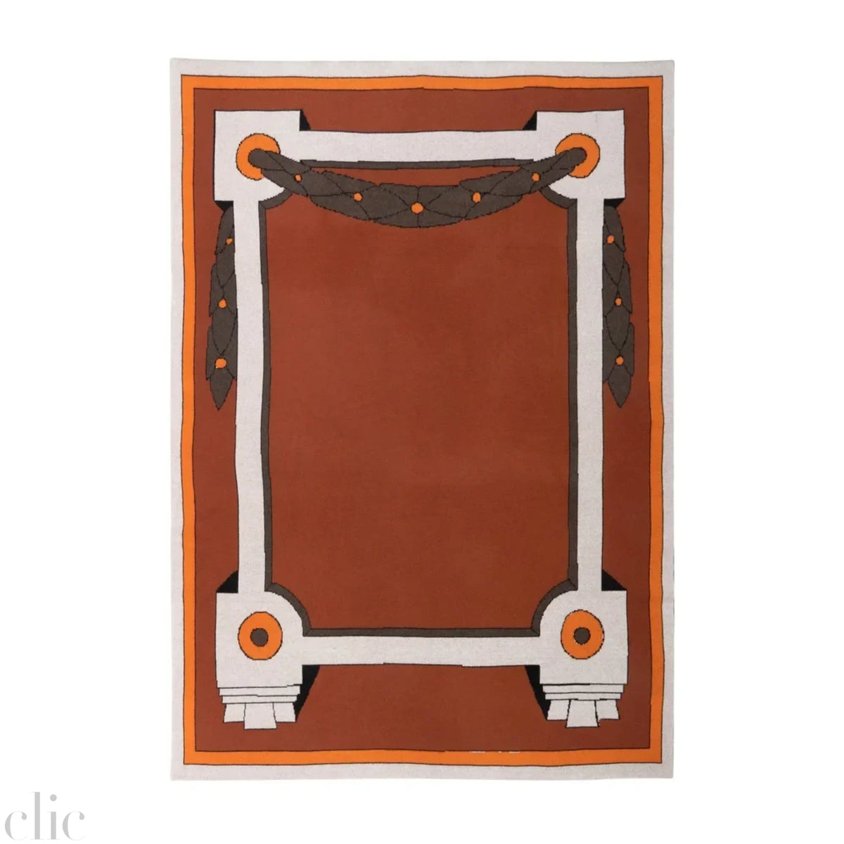 Laurels Cashmere Throw in Burnt Orange, from Saved New York