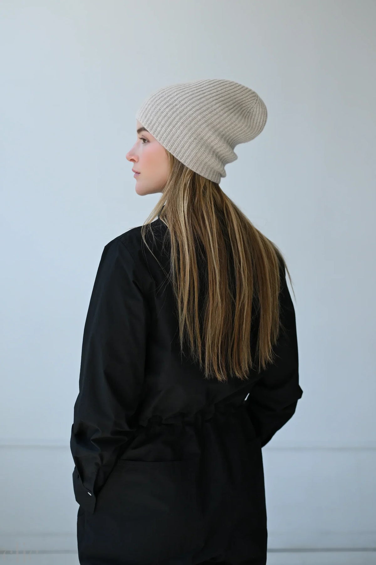 Cashmere Beanie in Oatmeal, from 8.6.4
