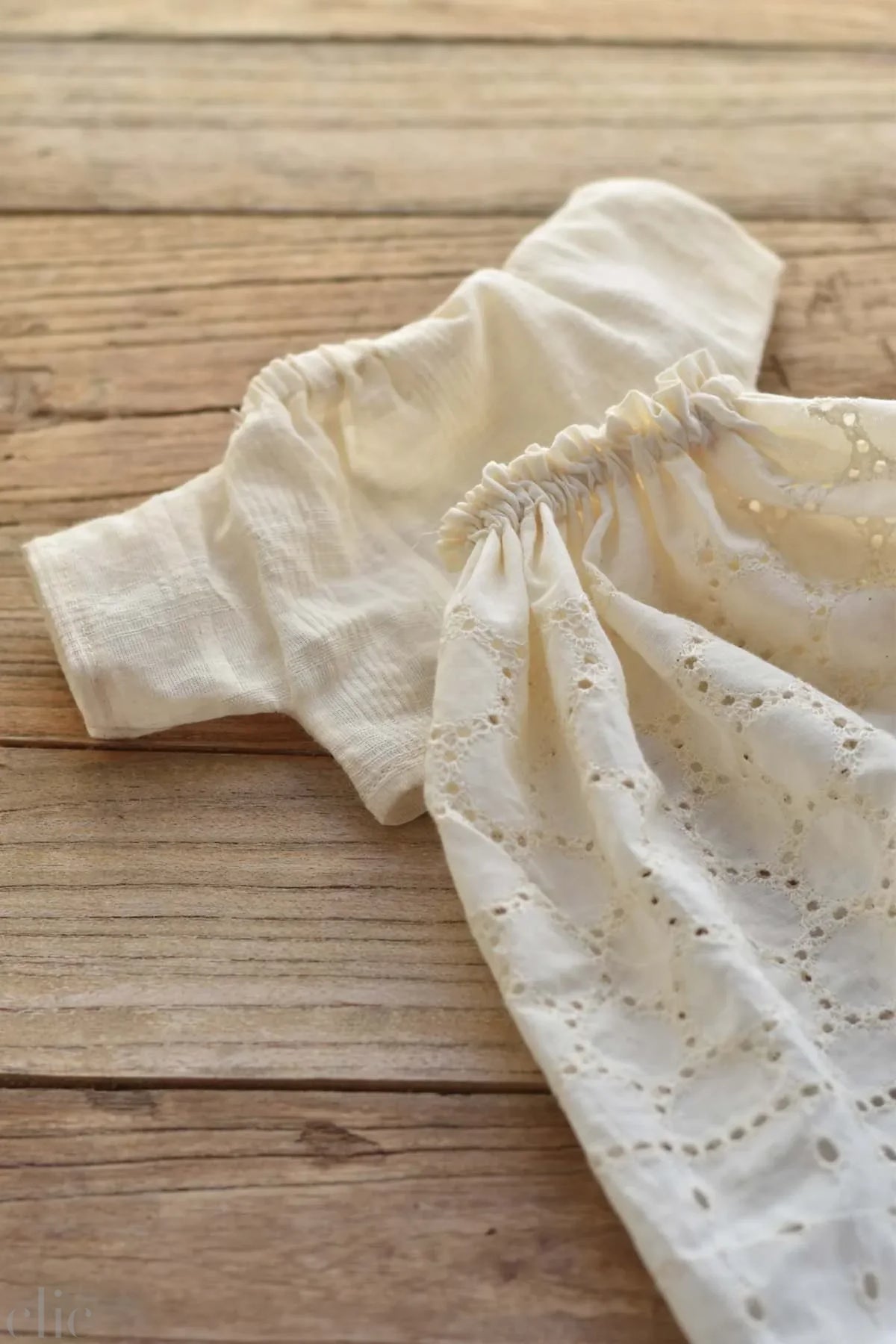 Agatha the Bear Heirloom Wool Doll in Meadow Eyelet Skirt