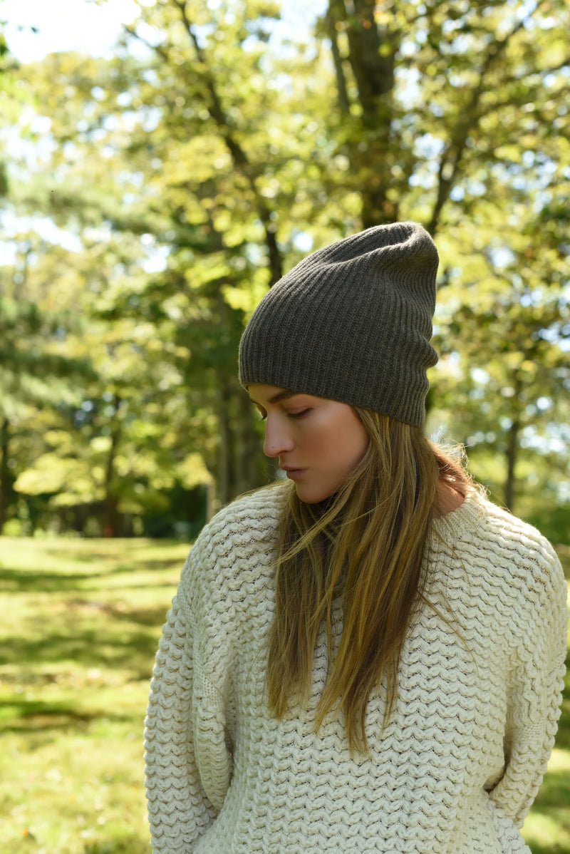 Cashmere Beanie in Falcon, from 8.6.4.