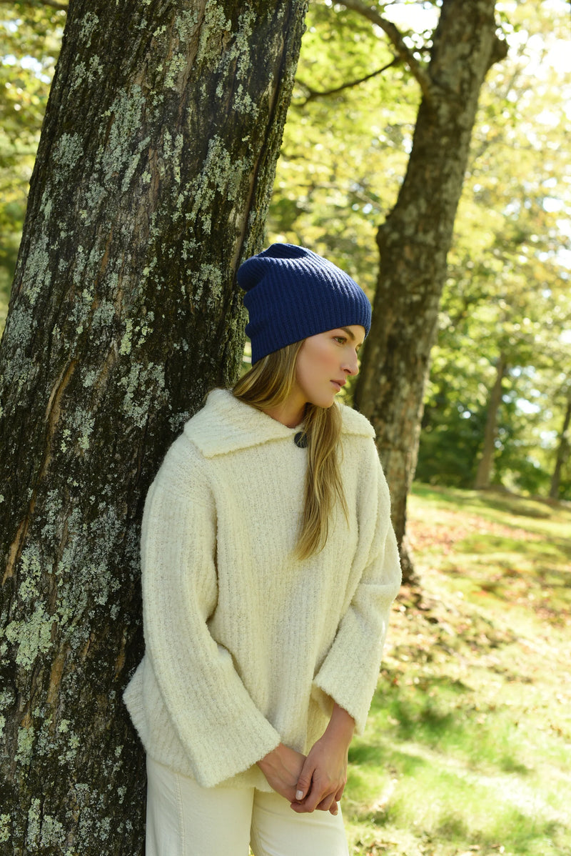 Cashmere Beanie in Midnight, from 8.6.4