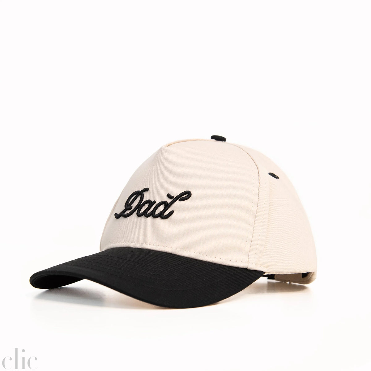 Dad 3D Puff Hat in Cream & Black, from Dad Brand