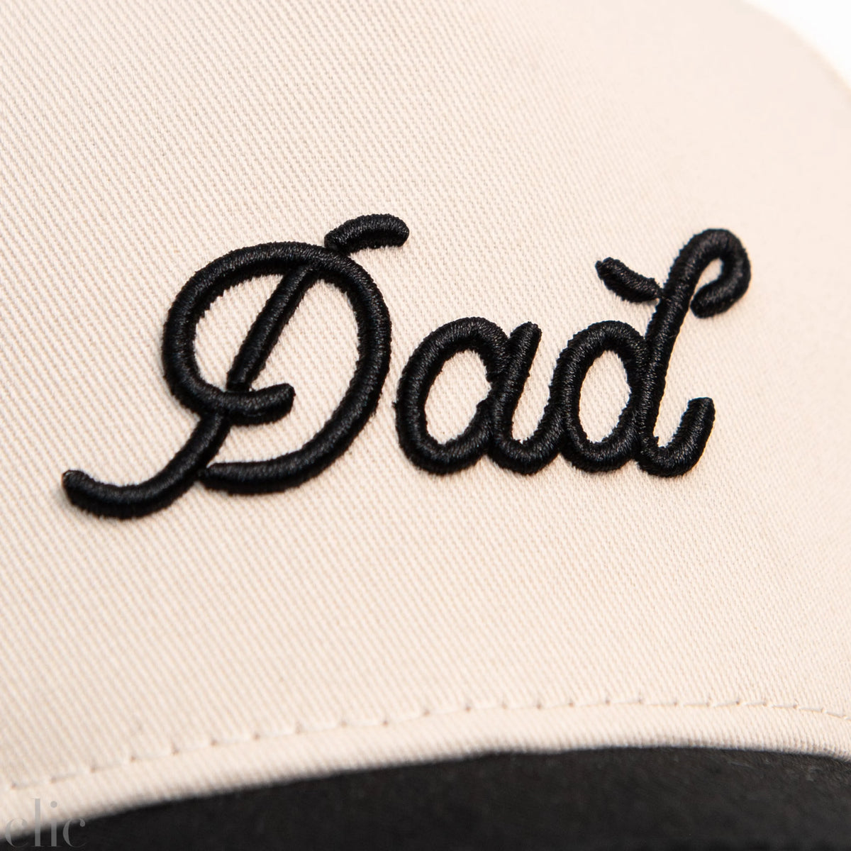 Dad 3D Puff Hat in Cream & Black, from Dad Brand