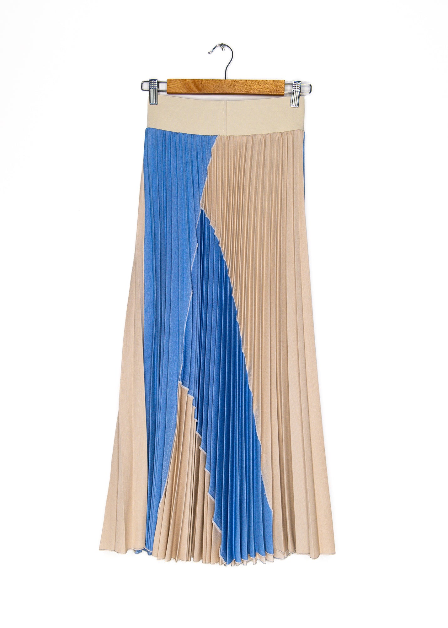 Denim Deluxe Skirt in Sky and Sand, from Loyd Ford