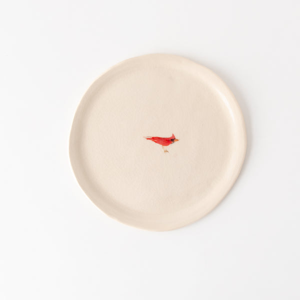 Red Bird Dinner Plate, from Tivoli Tile Works