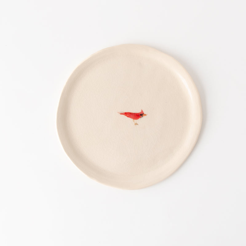 Red Bird Dinner Plate, from Tivoli Tile Works