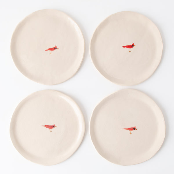 Red Bird Dinner Plate, from Tivoli Tile Works