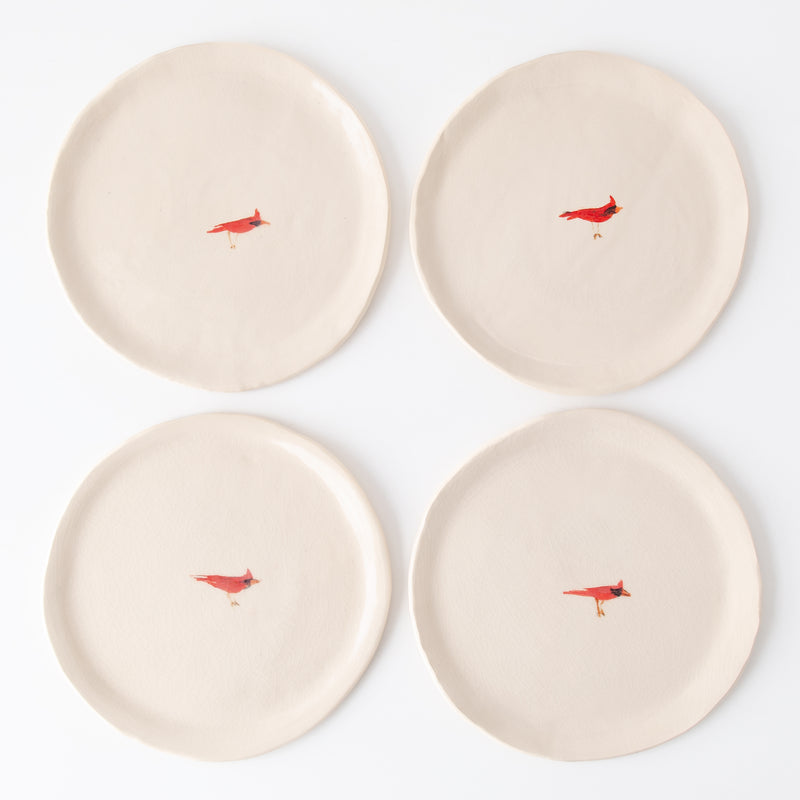 Red Bird Dinner Plate, from Tivoli Tile Works