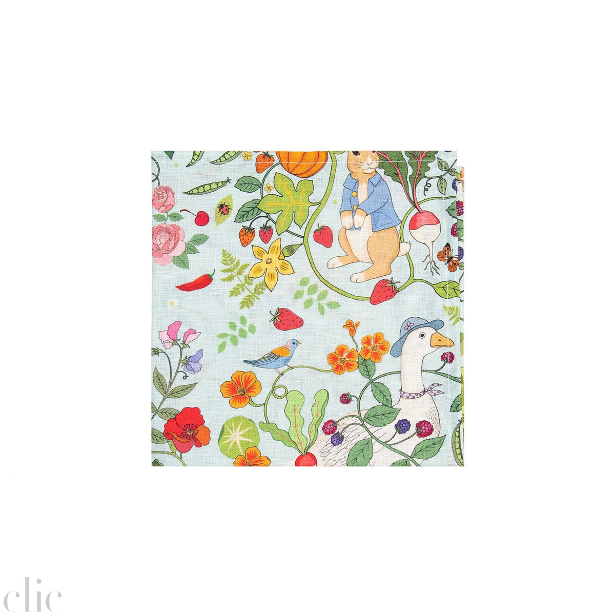 Peter Rabbit Napkin in Aqua, from AVenida Home