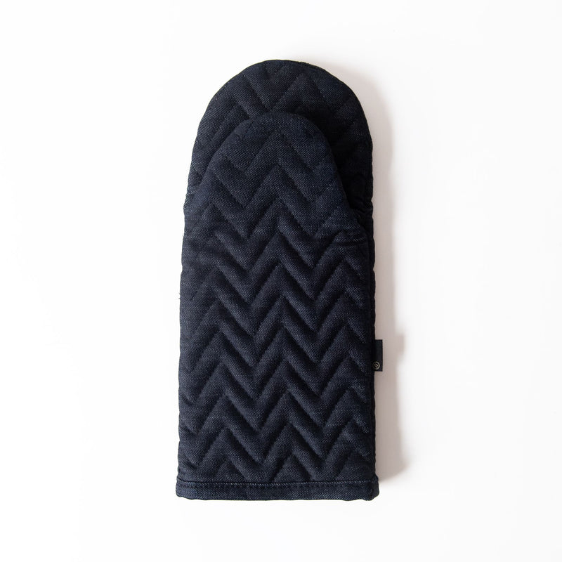 Herringbone Oven Mitt in Raw Denim, from Mi Cocina