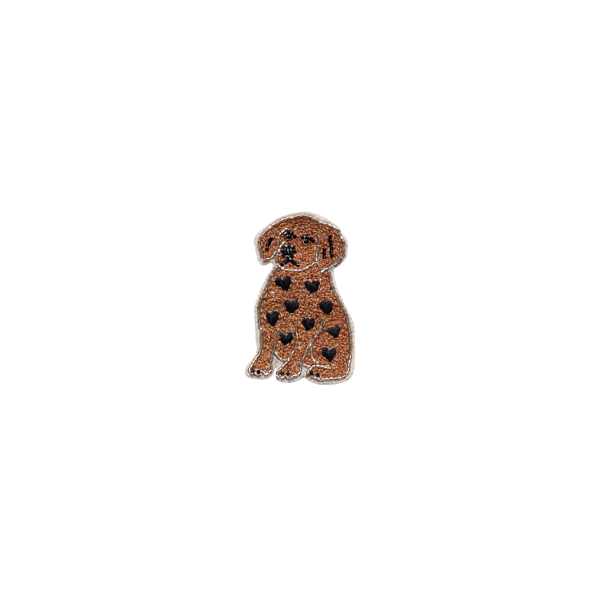 Dog Brooch in Brown & Black, from Benaras by Citrus