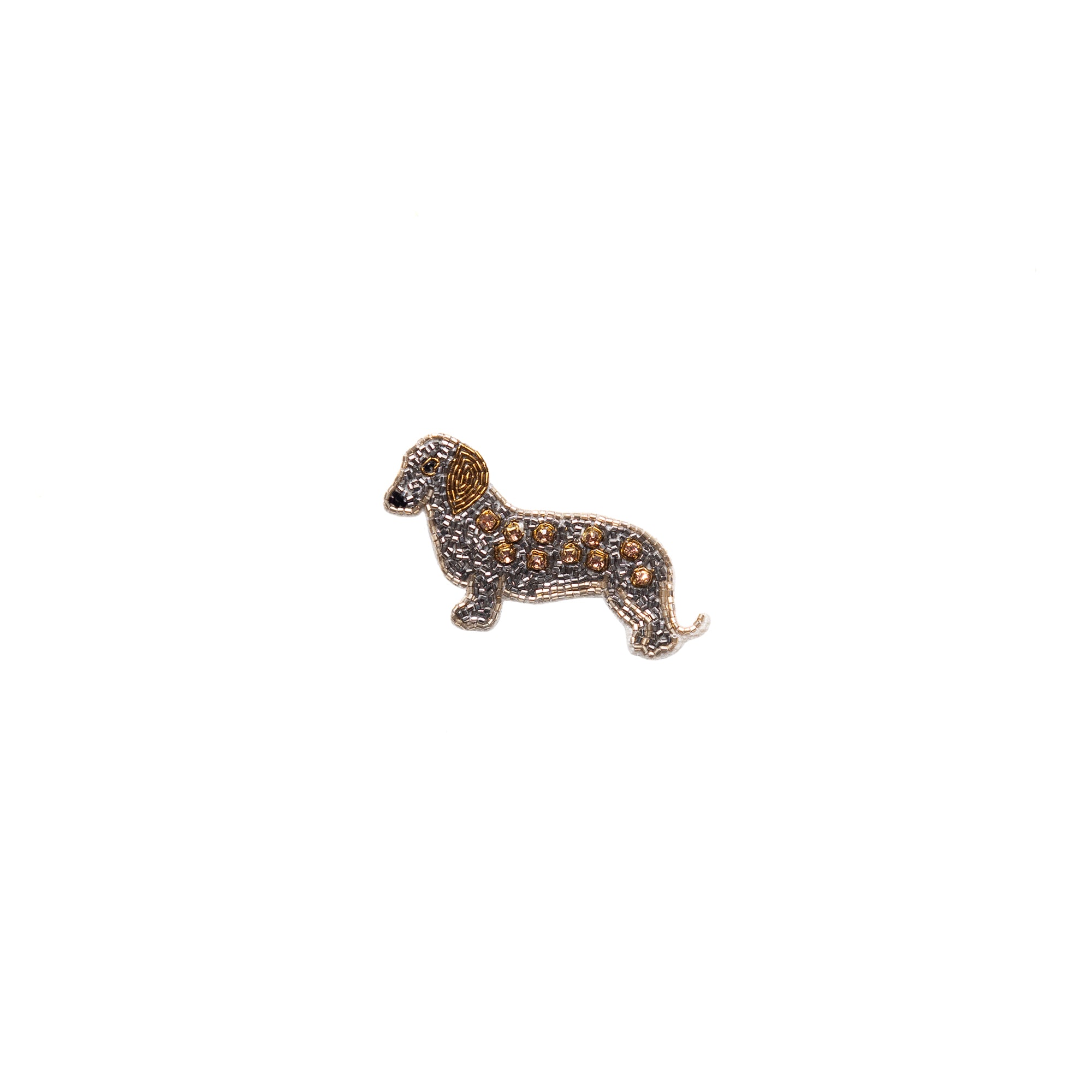 Dog Brooch in Grey Gold, from Benaras by Citrus