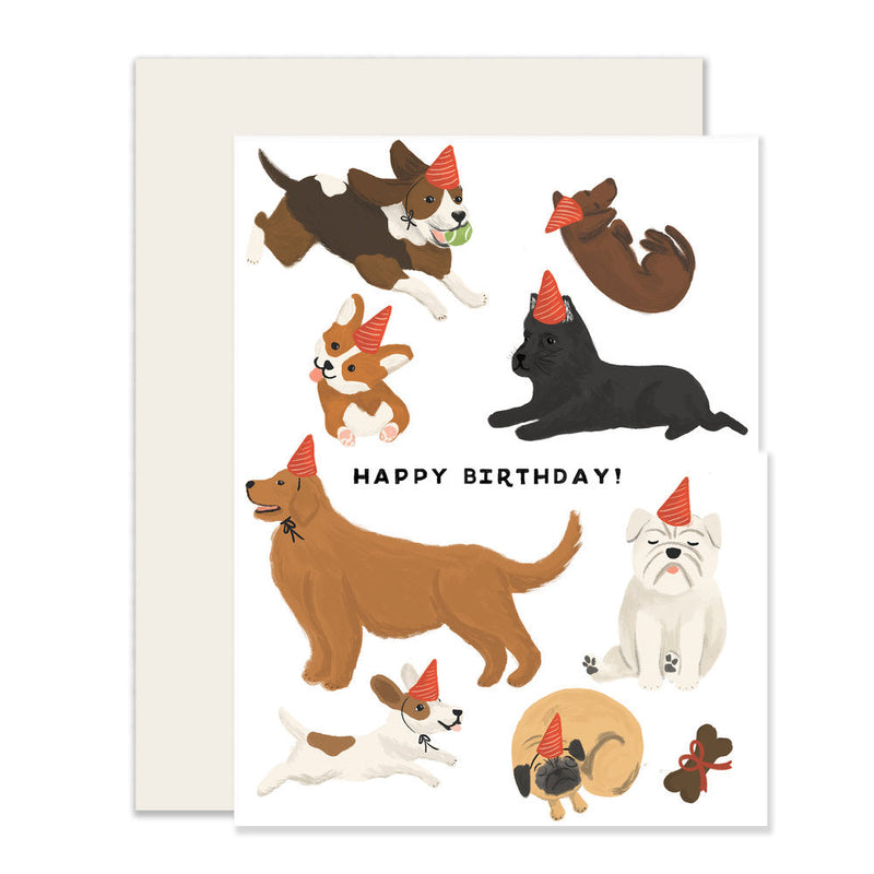 Dogs Birthday Card, from Slightly Stationery