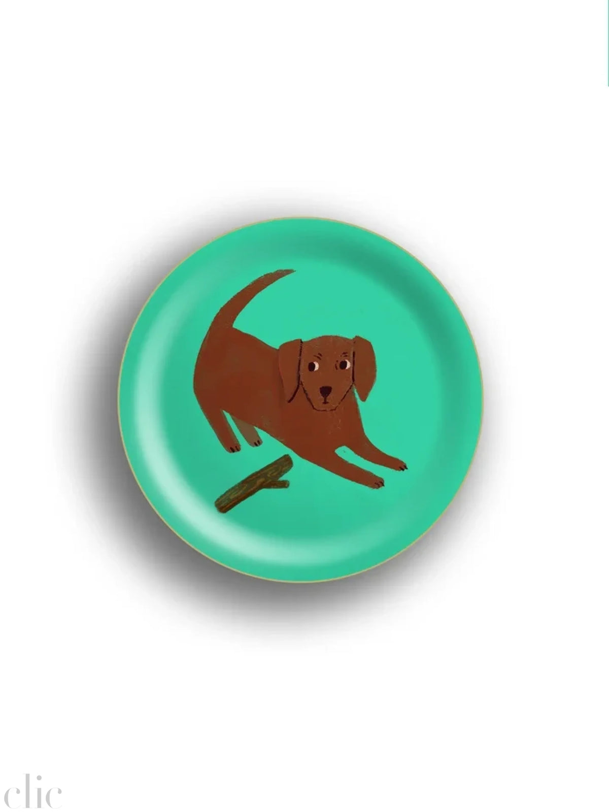 Mini Dogs Stick Tray in Jade