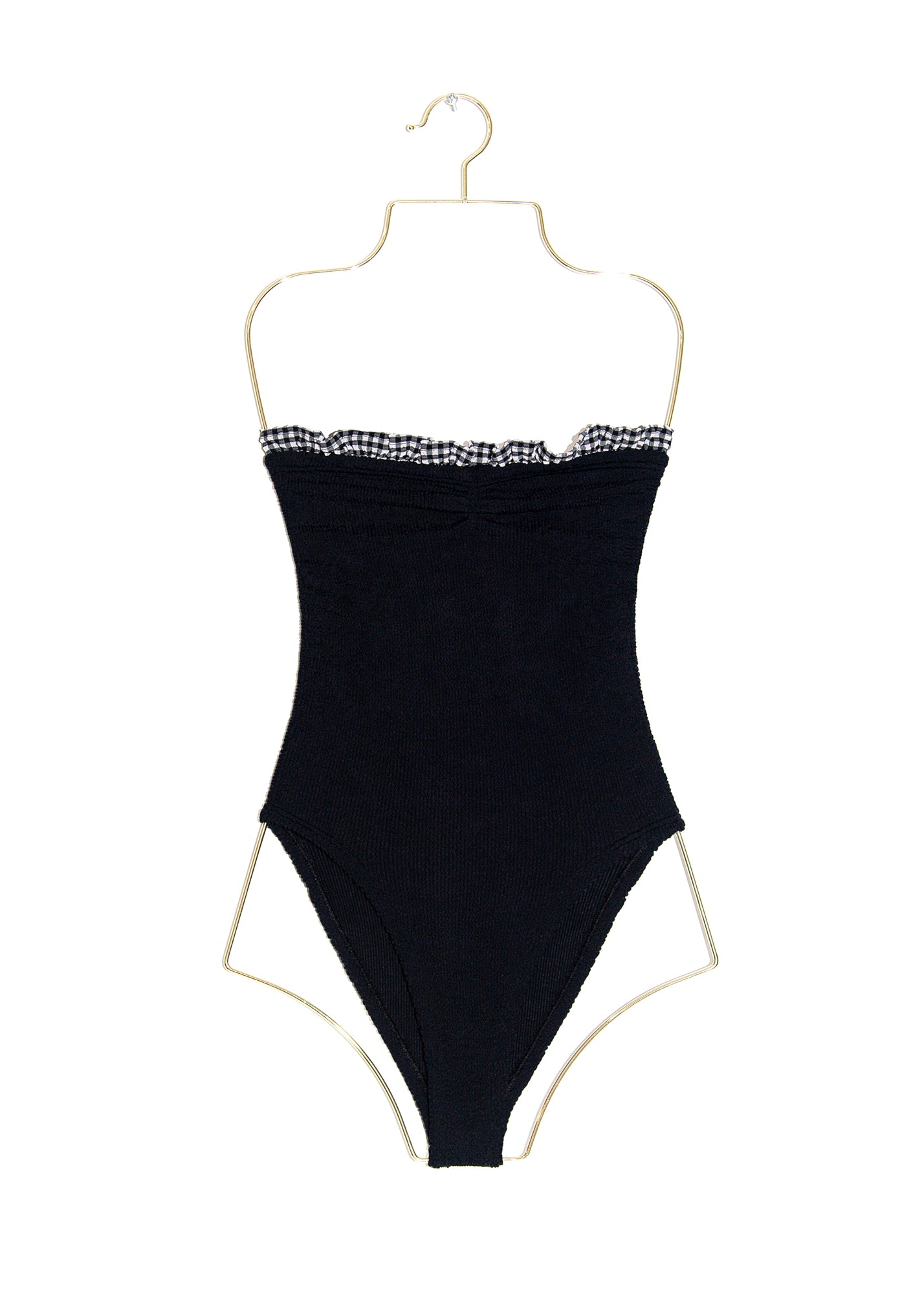 Dolly Swimsuit in Black Gingham, from Hunza G