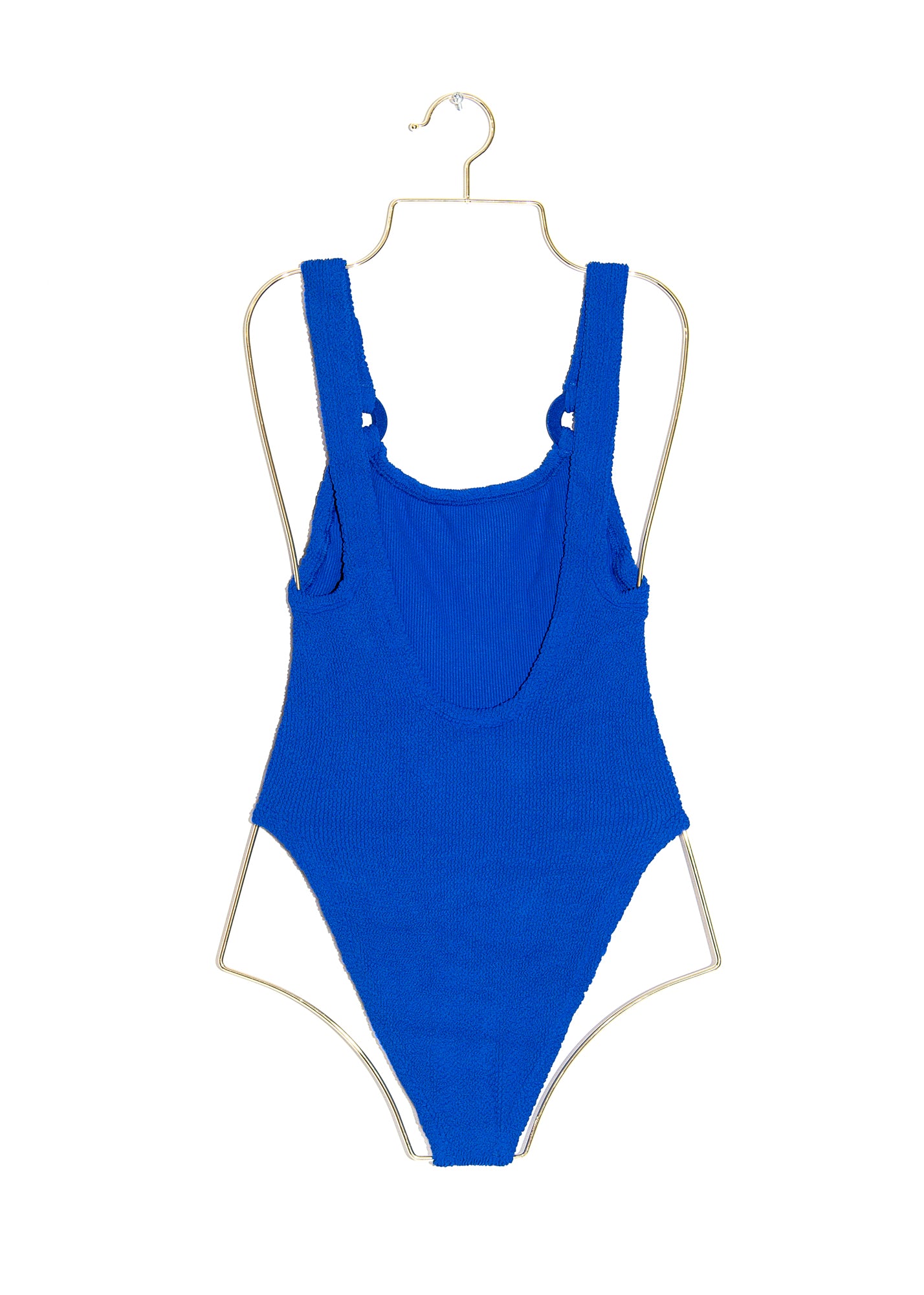 Domino Swim with Tonal Hoops in Royal Blue, from Hunza G