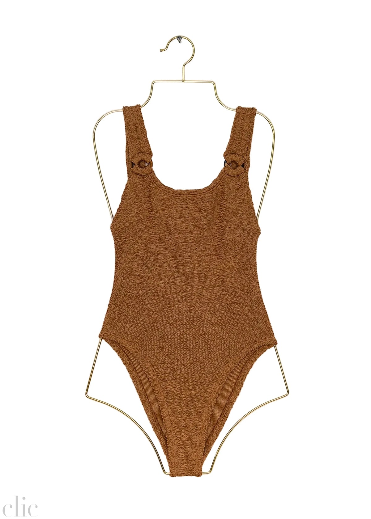 Domino Swim in Metallic Cocoa, from Hunza G