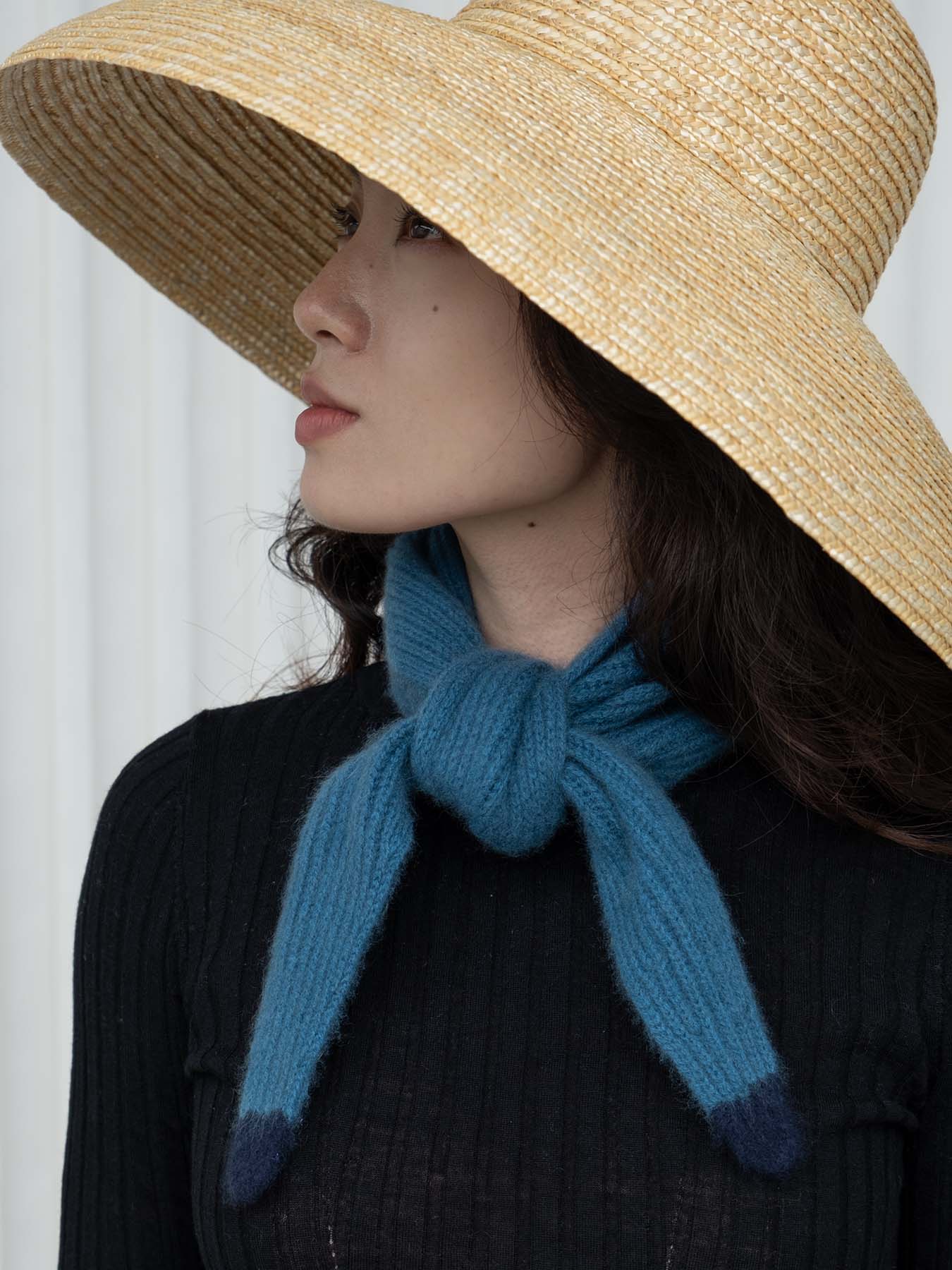 Dorothy Cashmere Neck Scarf Aegean, from Oats and Rice