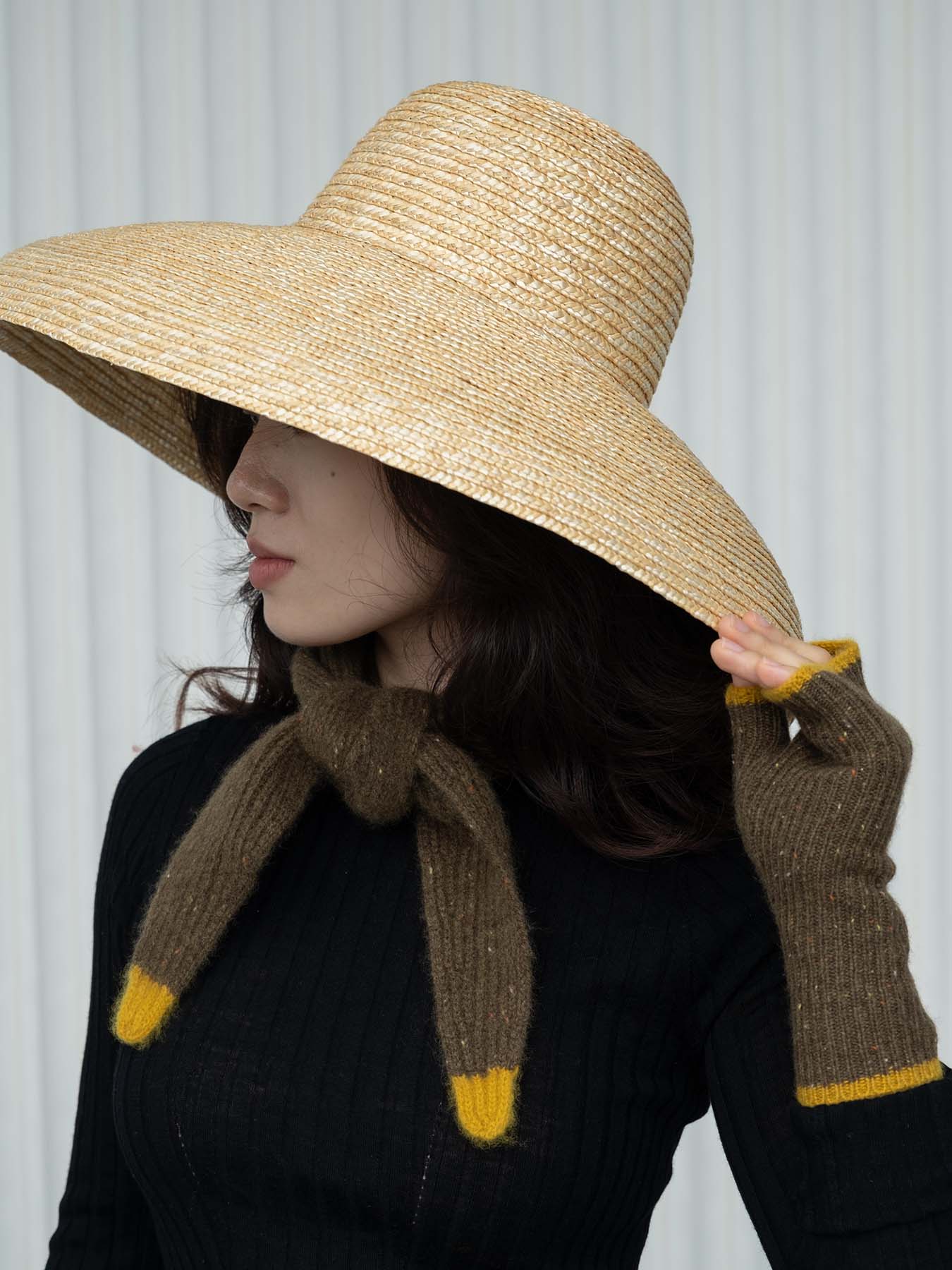 Dorothy Cashmere Neck Scarf Green, from Oats and Rice