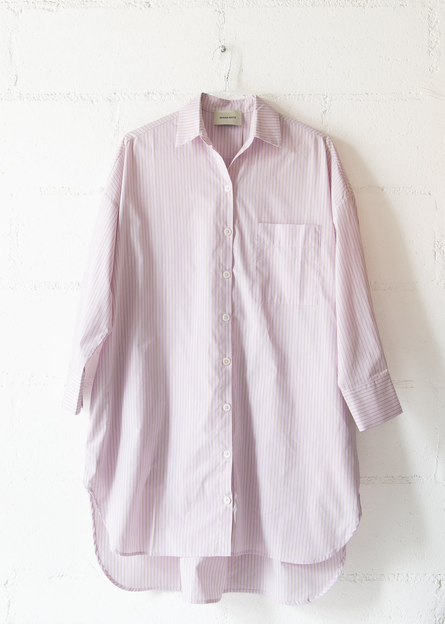 Drafting Tunic in Pink Stripes, from Shaina Mote