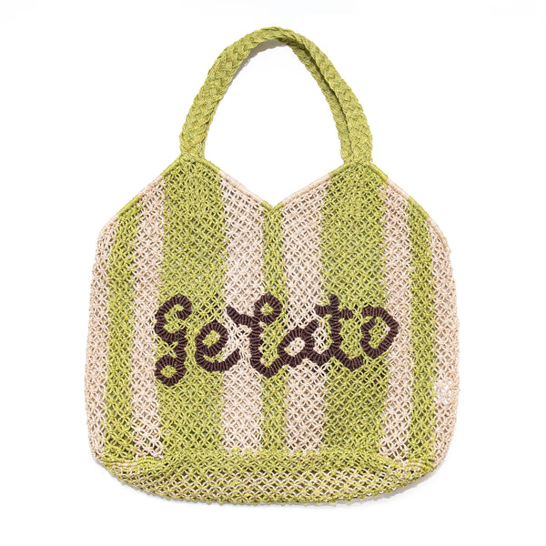 Drew Gelato Bag in Lime with Natural & Ginger, from The Jacksons
