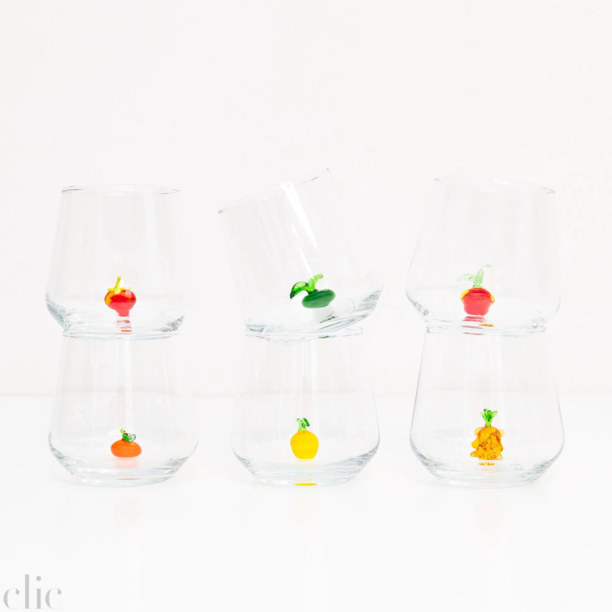 Fruit Drinking Glass Set of 6