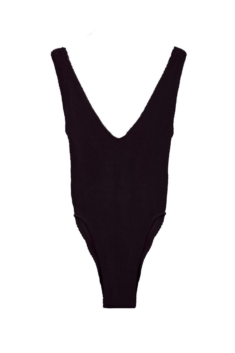 Marbella Scoop Neck One Piece in Black, from Love & Bikinis