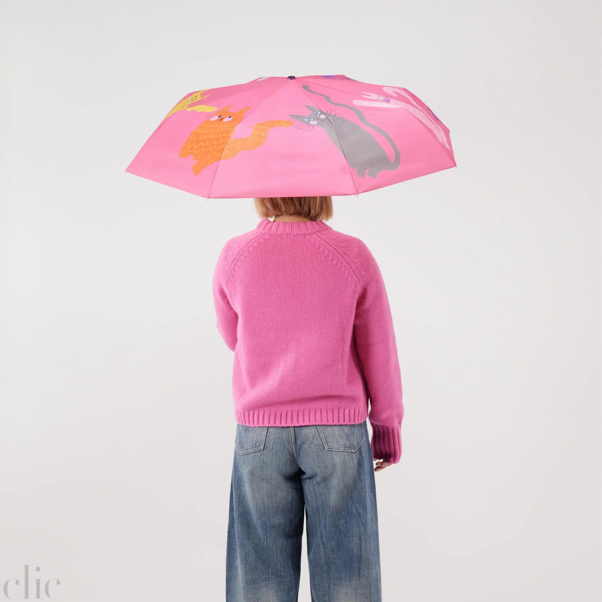 Arty Cats Compact Duck Umbrella in Fuchsia, from Origonal Duckhead
