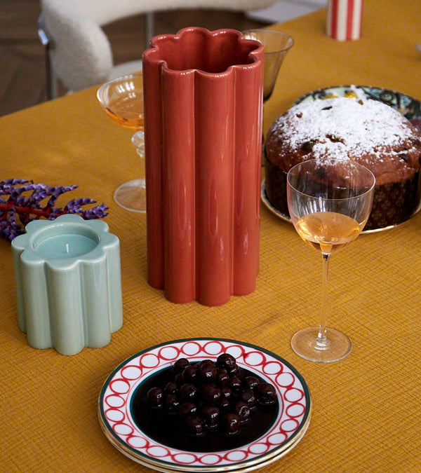 Duetto Solo Vase in Terracotta, from The Socialite Family