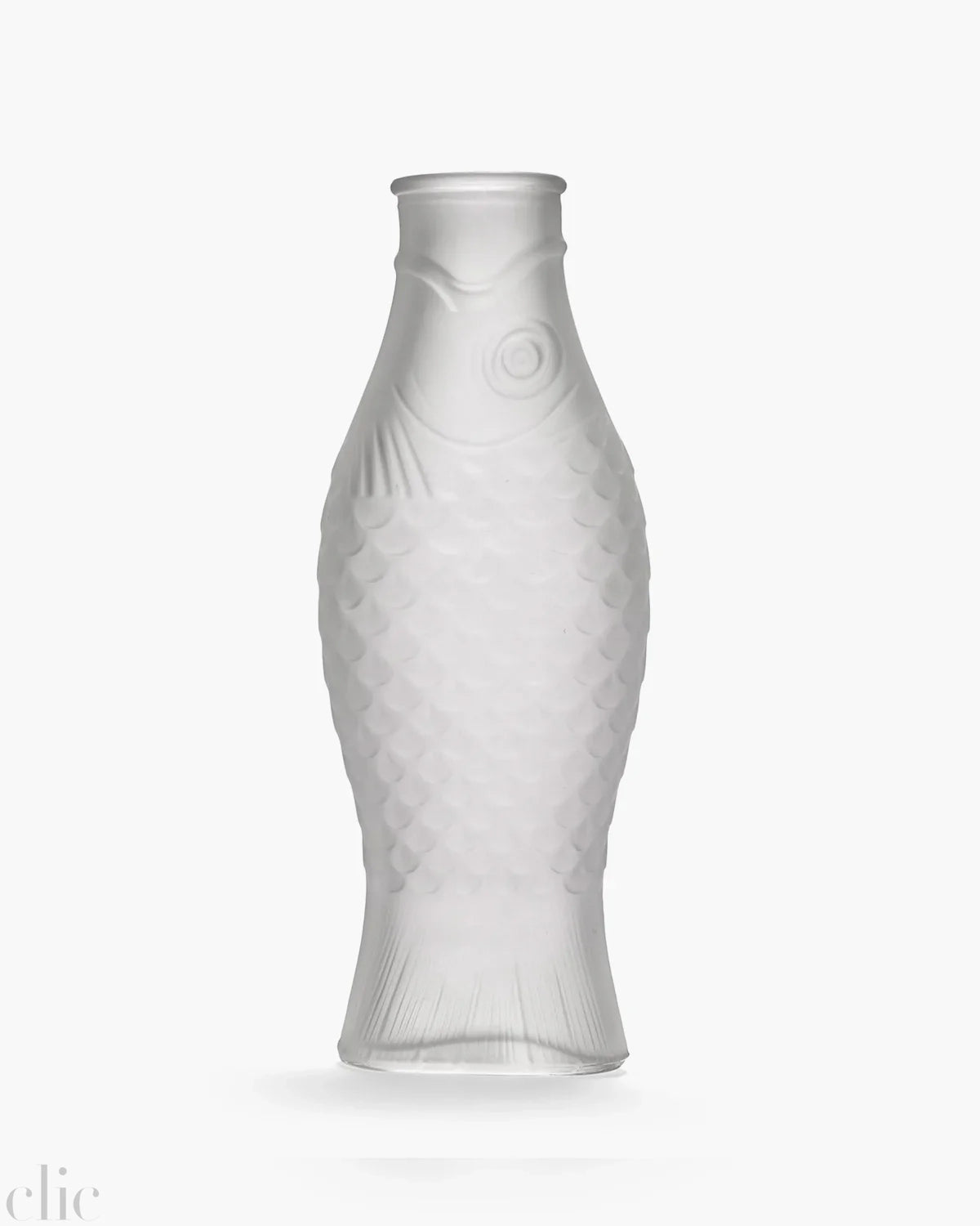 Fish & Fish Carafe in Frosted White